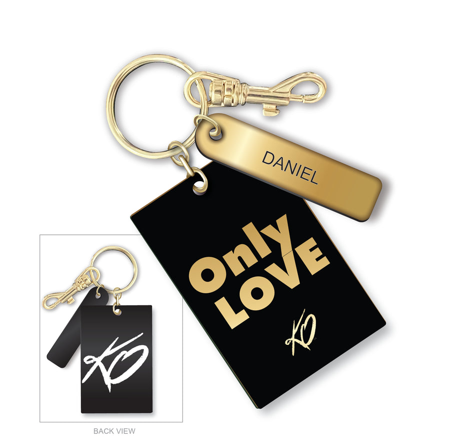 KO Keychain - Only Love - Black